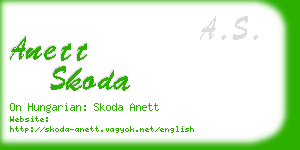 anett skoda business card